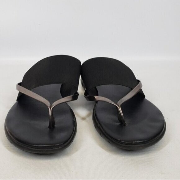 Ron White Rapisardi Danae Thong Sandal Gold Black Size 40 Made in Ita… - Picture 3 of 16